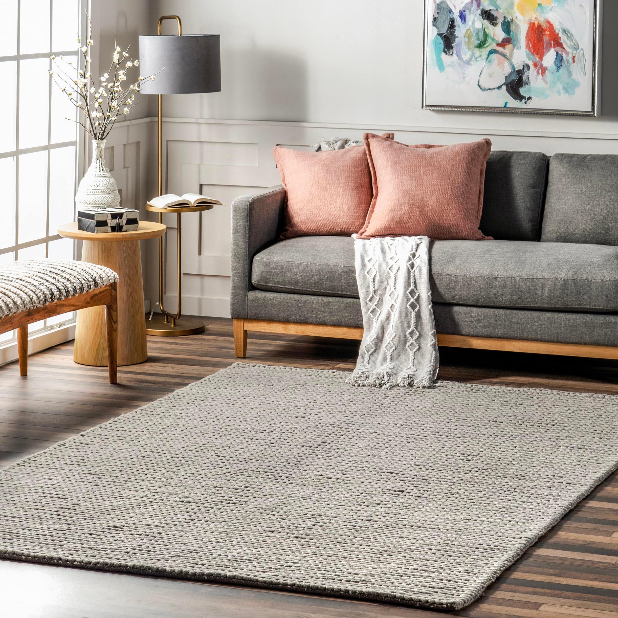 Penelope Braided Wool Area Rug (6' x 9')